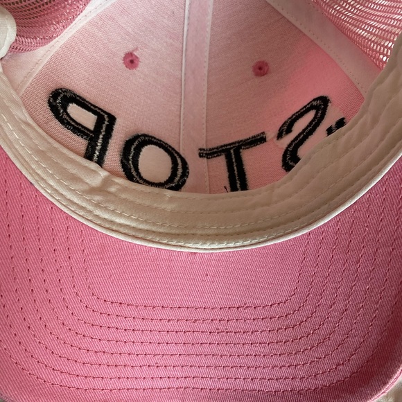 Pink STOP trucker hat. NWOT - Picture 2 of 4